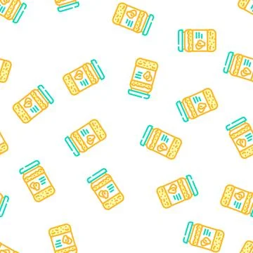 Canned corn vector seamless pattern イラスト素材