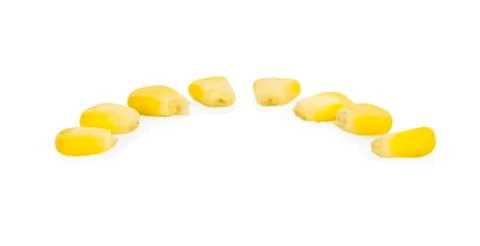 Canned corn on a white background Stock Photos