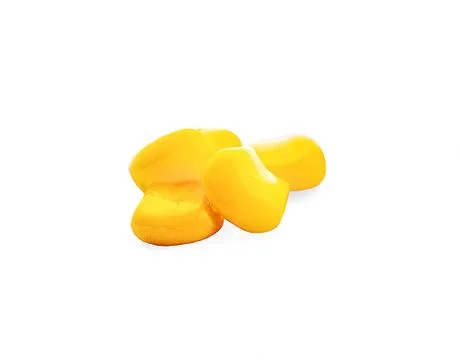 Canned corn on a white background Stock Photos