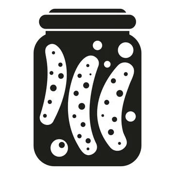 Canned cucumber icon simple vector. Food pickle Ilustração Stock