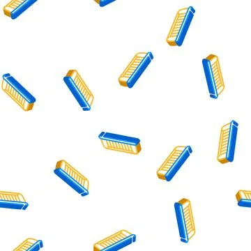 Canned fish container isometric icon seamless pattern Illustrazione stock