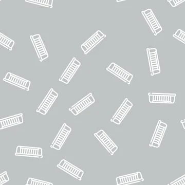 Canned fish container line vector seamless pattern イラスト素材
