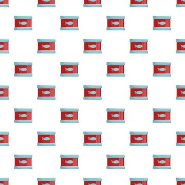 Canned fish food container pattern for pets Stock Illustration