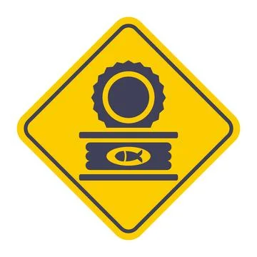Canned fish icon. Flat Stock Illustration