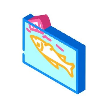 Canned fish isometric icon vector illustration Stock Illustration