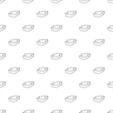 Canned fish pattern vector seamless Illustrazione stock