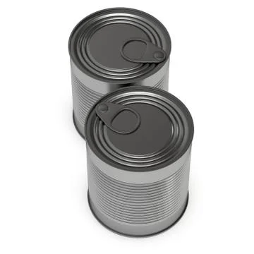 Canned food 3D render Illustrazione stock