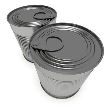 Canned food 3D render Stock Illustration