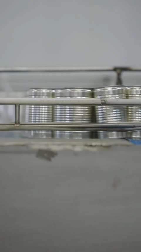 Canned Goods on Assembly Line Video stock 331868846
