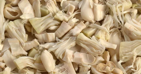 Canned jackfruit background texture. Video stock 297897735