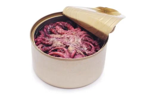 Canned octopus Stock Photos