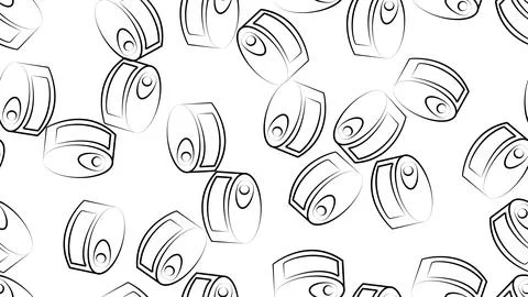 Canned peas seamless pattern isolated on white background Stock Illustration