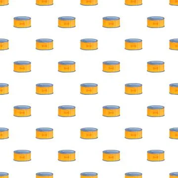 Canned pet food seamless pattern background Stock Illustration
