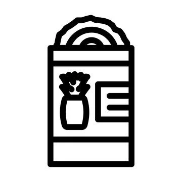 Canned pineapple line icon vector illustration Illustrazione stock