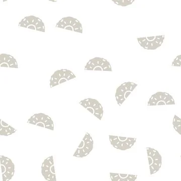 Canned pineapple wedges glyph vector seamless pattern Stock Illustration