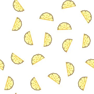 Canned pineapple wedges vector seamless pattern Stock Illustration