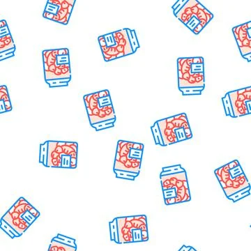 Canned radish vector seamless pattern 스톡 일러스트