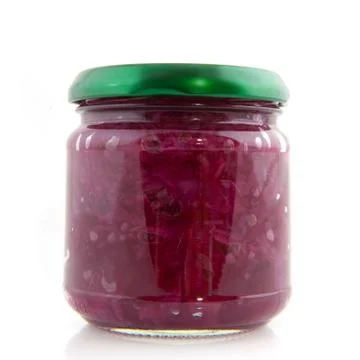 Canned red cabbage Stock Photos