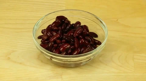 Canned red kidney beans Stock Footage 44697011
