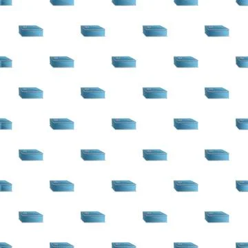 Canned seafood tin container packaging seamless pattern Illustrazione stock