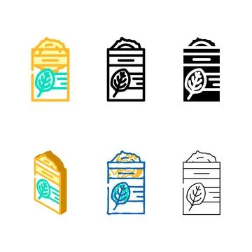 Canned spinach color forms icon vector Stock Illustration