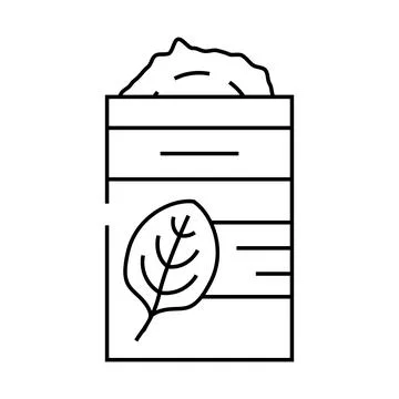 Canned spinach line icon vector illustration Stock Illustration