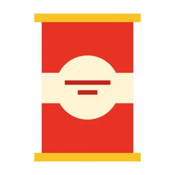 Canned tomatoes vector icon flat isolated Stock Illustration