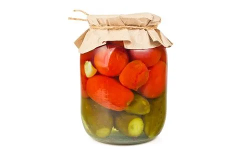 Canned vegetables Stock Photos