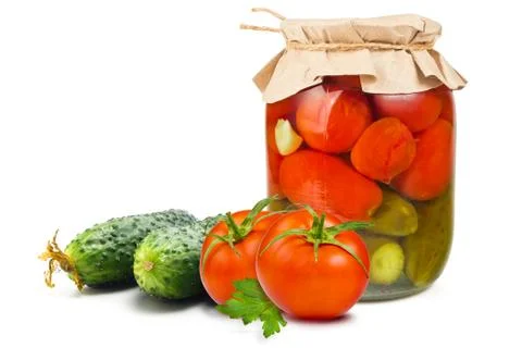 Canned vegetables Stock Photos