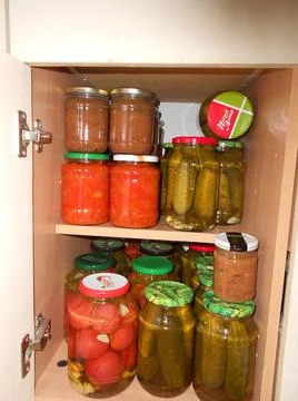 Canned vegetables Stock Photos