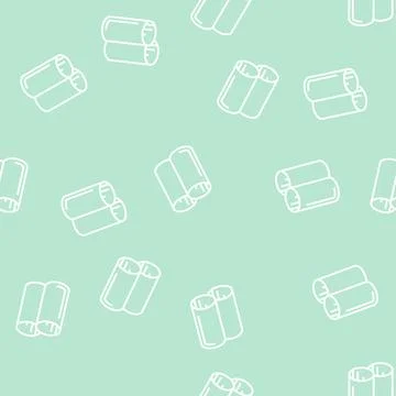Cannelloni pasta line seamless pattern Stock Illustration
