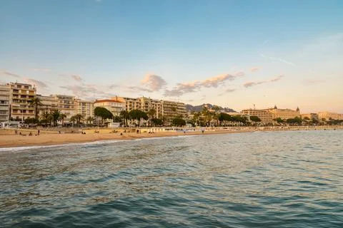 Cannes bay at sunset Foto stock