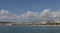 Cannes Croisette Luxury Hotels French Riviera Cote d'Azur Carlton Hotel blue sky HD Footage