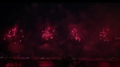 Cannes Fireworks Stock Footage 265800996