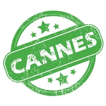 Cannes green stamp Stock Illustration