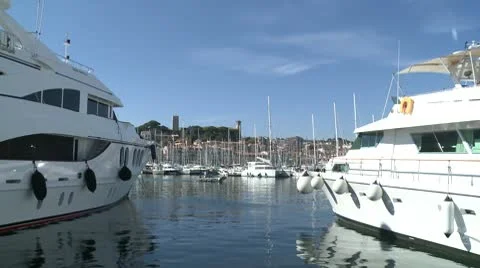 Cannes Harbor Video stock 10587649