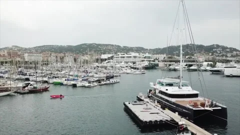 Cannes harbor Stock Footage 260570073