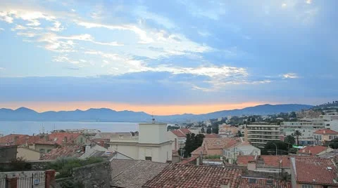Cannes just before dawn. Stock Footage 22256392