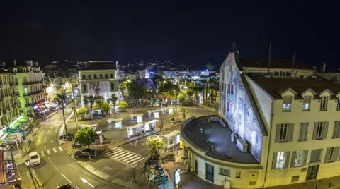 Cannes: Overlook with Traffic Stock Footage 51714381