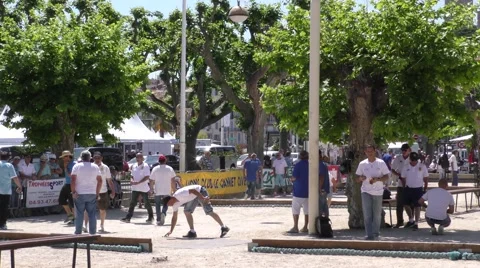Cannes Pétanque game Stock Footage 54632048