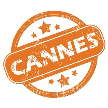 Cannes round stamp Stock Illustration