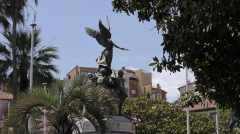 Cannes Statue on the croisette Stock Footage 54607273