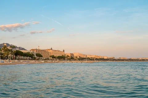 Cannes at sunset Stock Photos