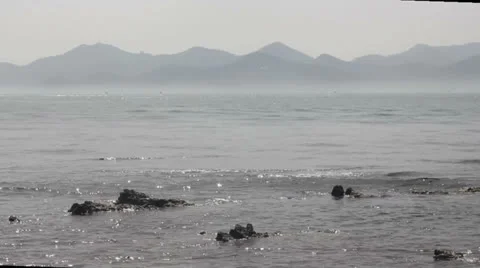 Cannes -View of the Sea Stock Footage
