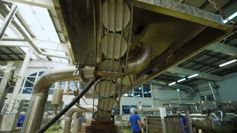 Canning Factory . Cucumber Processing Line Stock Footage 95143650