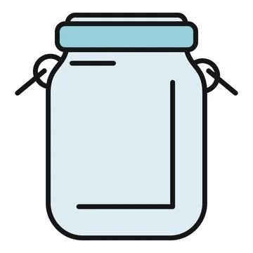 Canning jar illustrating food storage and preservation Stock Illustration