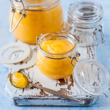 Canning Lemon Curd Stock Photos