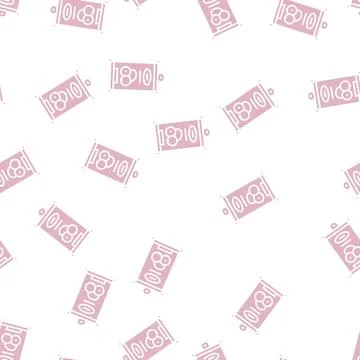 Canning olive in container glyph seamless pattern 스톡 일러스트