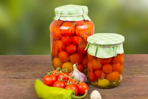 Canning tomatoes Stock Photos