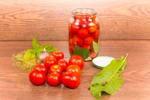 Canning tomatoes Stock Photos